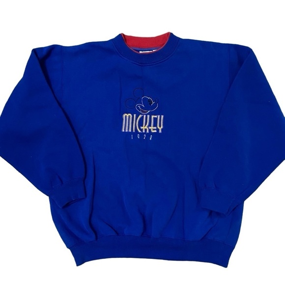 VTG Mickey & Co Mickey Mouse Embroidered Logo Cartoon Crewneck Sweatshirt Sz XL - Picture 1 of 7